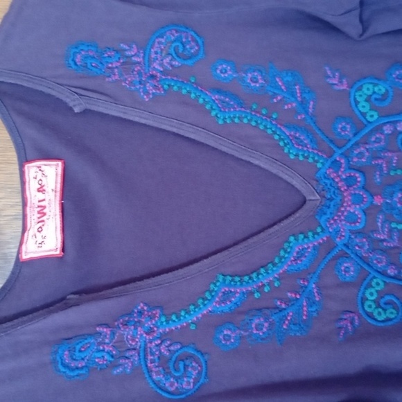 JWLA Johnny Was 3/4 Sleeve V Neck size M - Picture 5 of 6